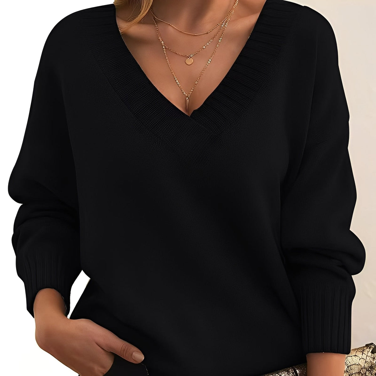 Elexa - Relaxed V-neck sweater