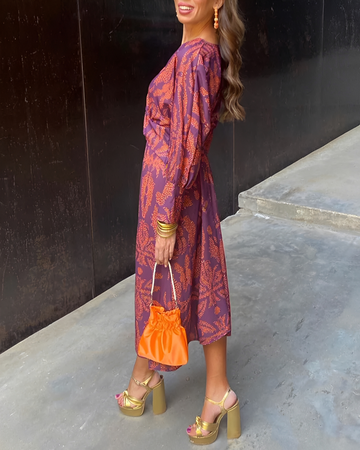 Alima - Retro V-Neck Dress