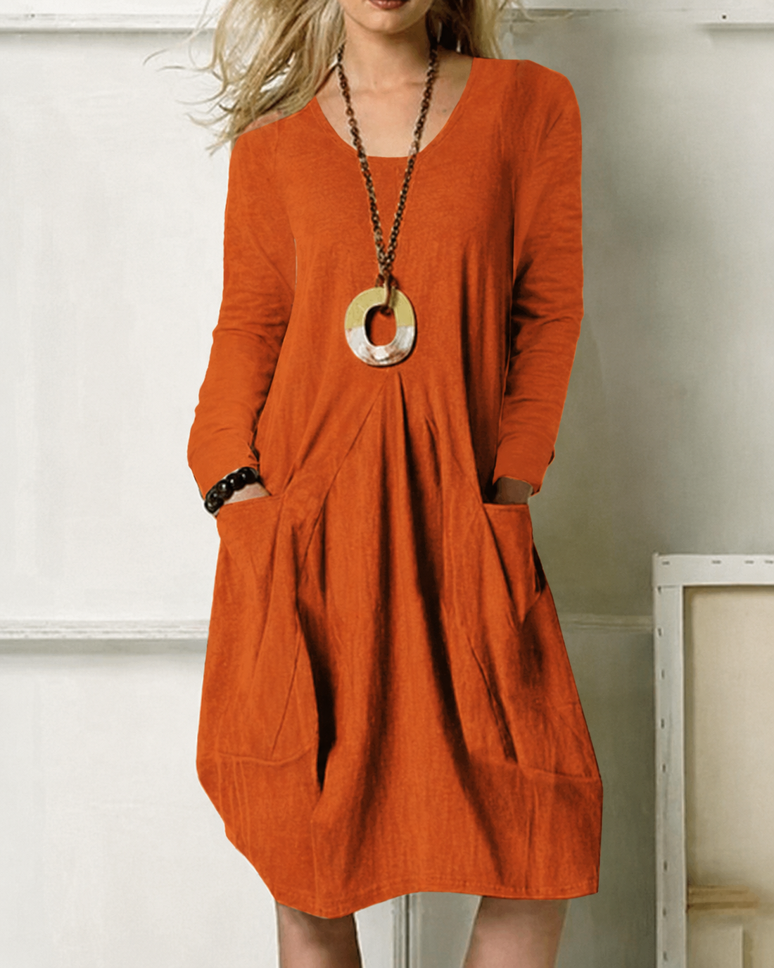Eulalie - Stylish Loose Dress with Pockets