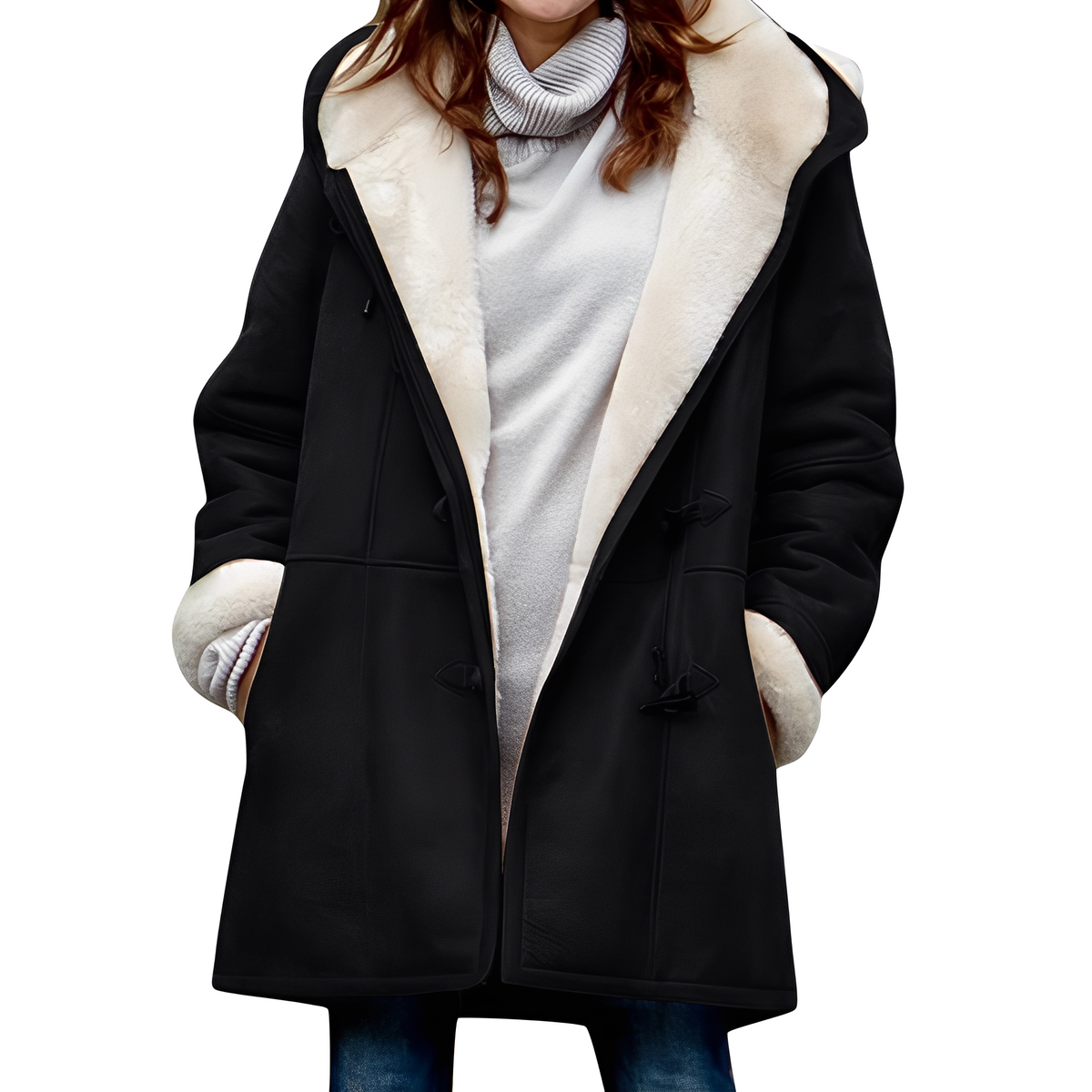 Madilyn - Casual, warm coat with hood