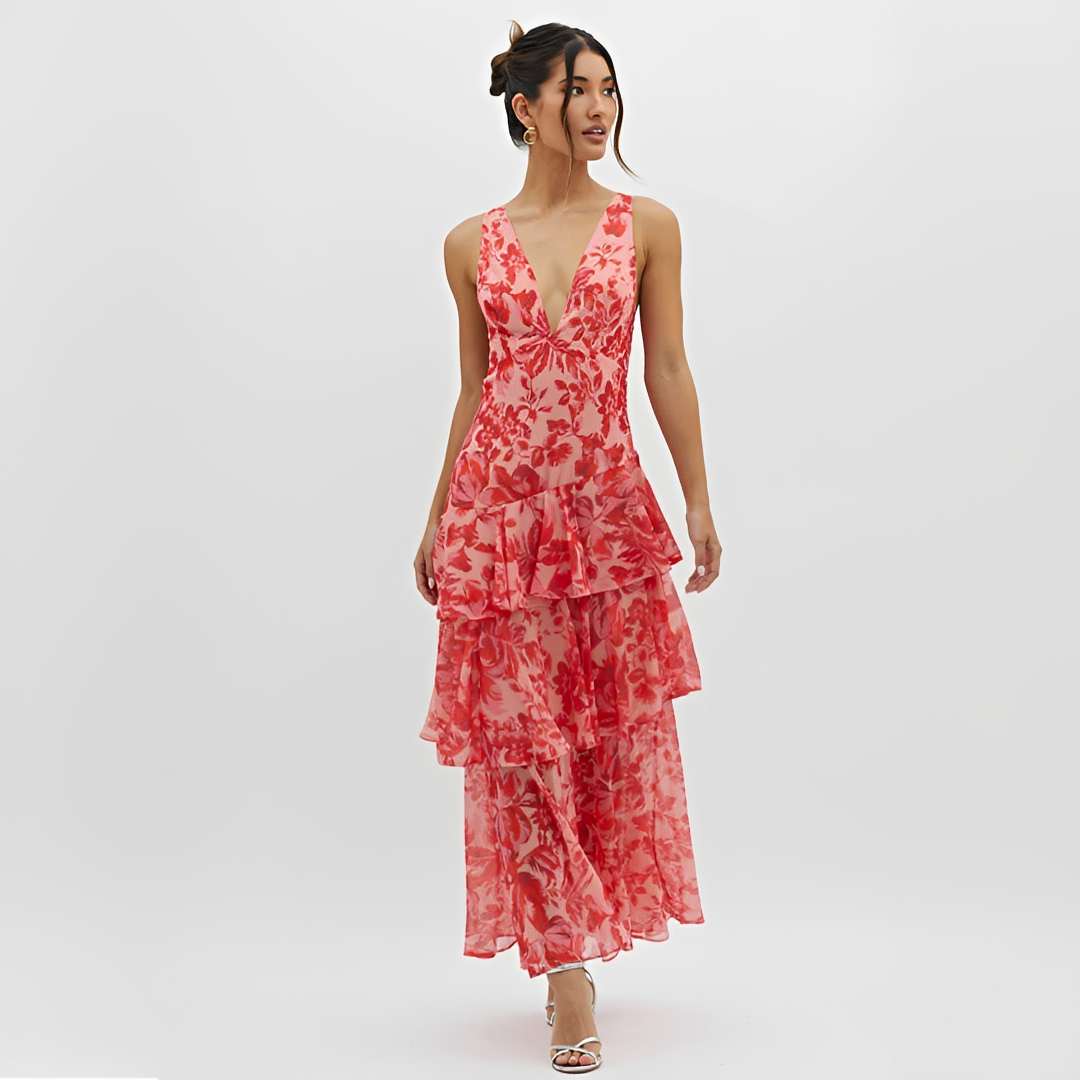 Faye - Stylish Loose Backless V-Neck Dress