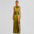Naira - Sleek Folded Slit Dress