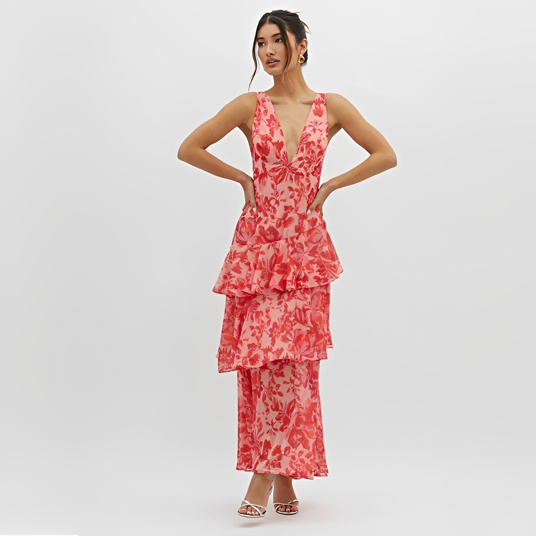 Faye - Stylish Loose Backless V-Neck Dress