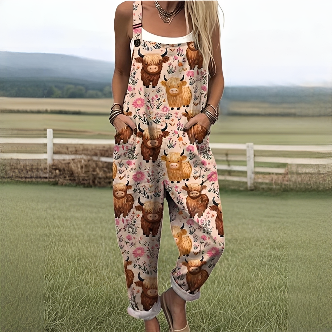 Zerva - Trendy Patterned Jumpsuit
