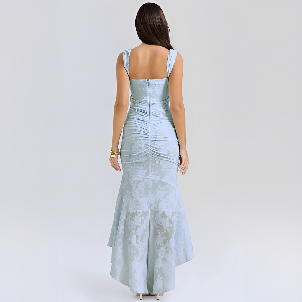 Cynthia - Graceful Waist-Tied Midi Dress