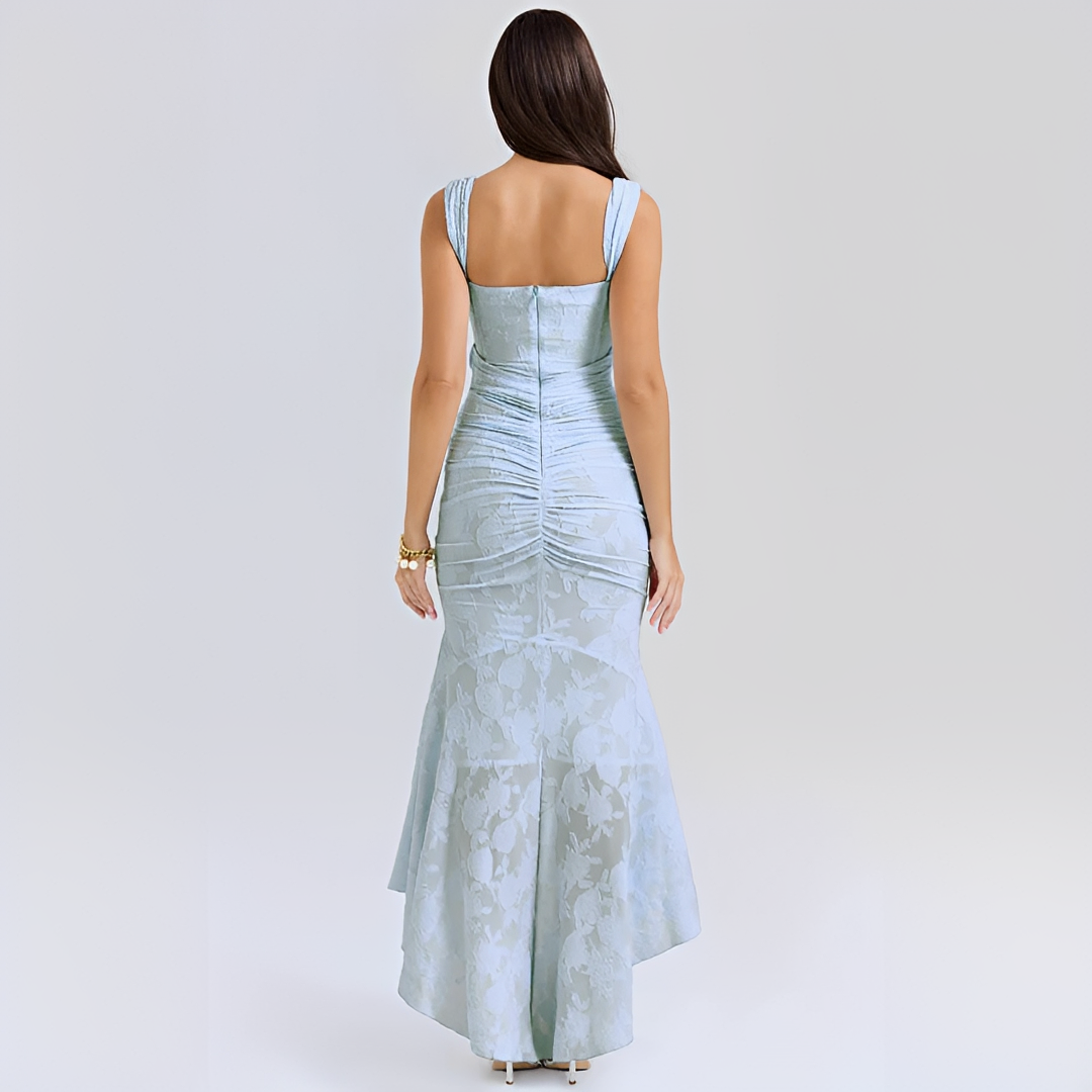 Cynthia - Graceful Waist-Tied Midi Dress