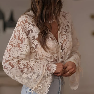 Alexia - Stylish Embroidered Floral Top