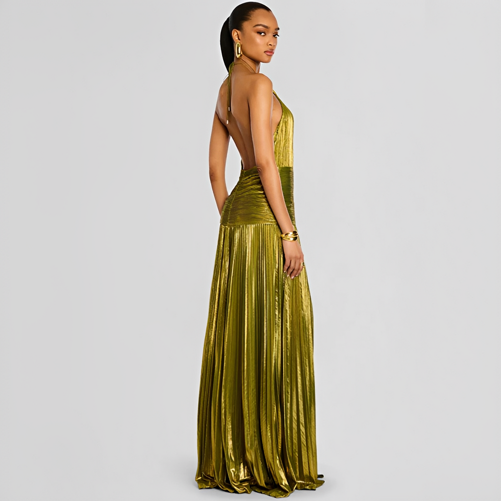 Naira - Sleek Folded Slit Dress
