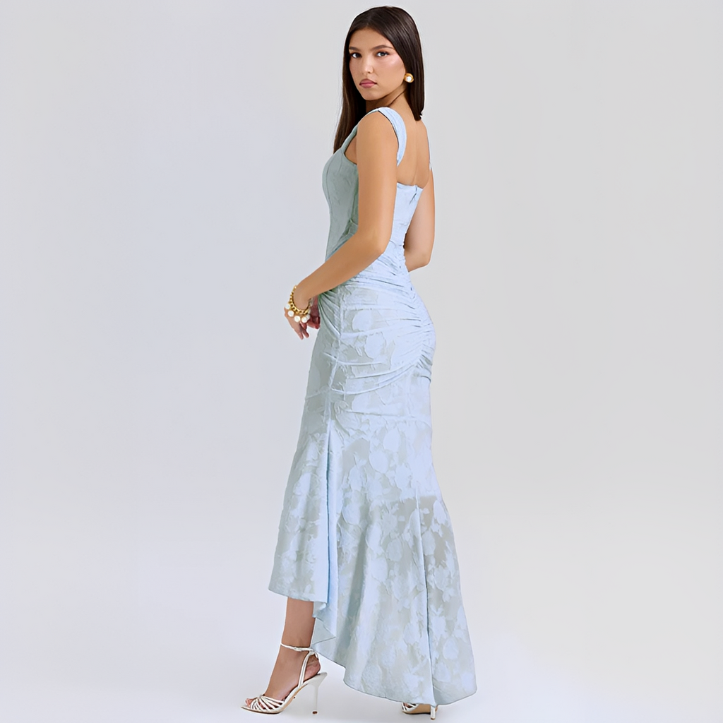 Cynthia - Graceful Waist-Tied Midi Dress