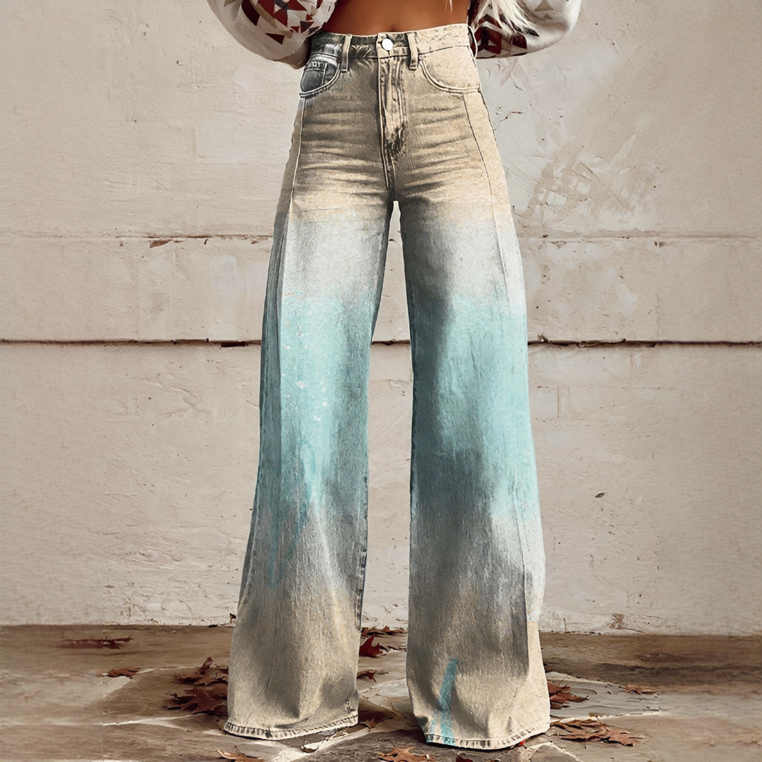 Shelley - Casual Wide Leg Printed Pants
