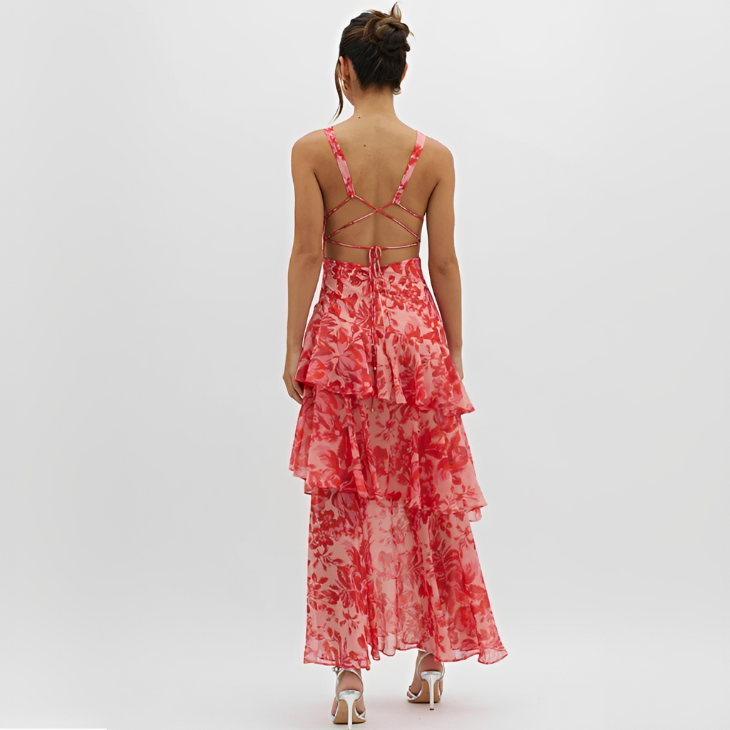 Faye - Stylish Loose Backless V-Neck Dress