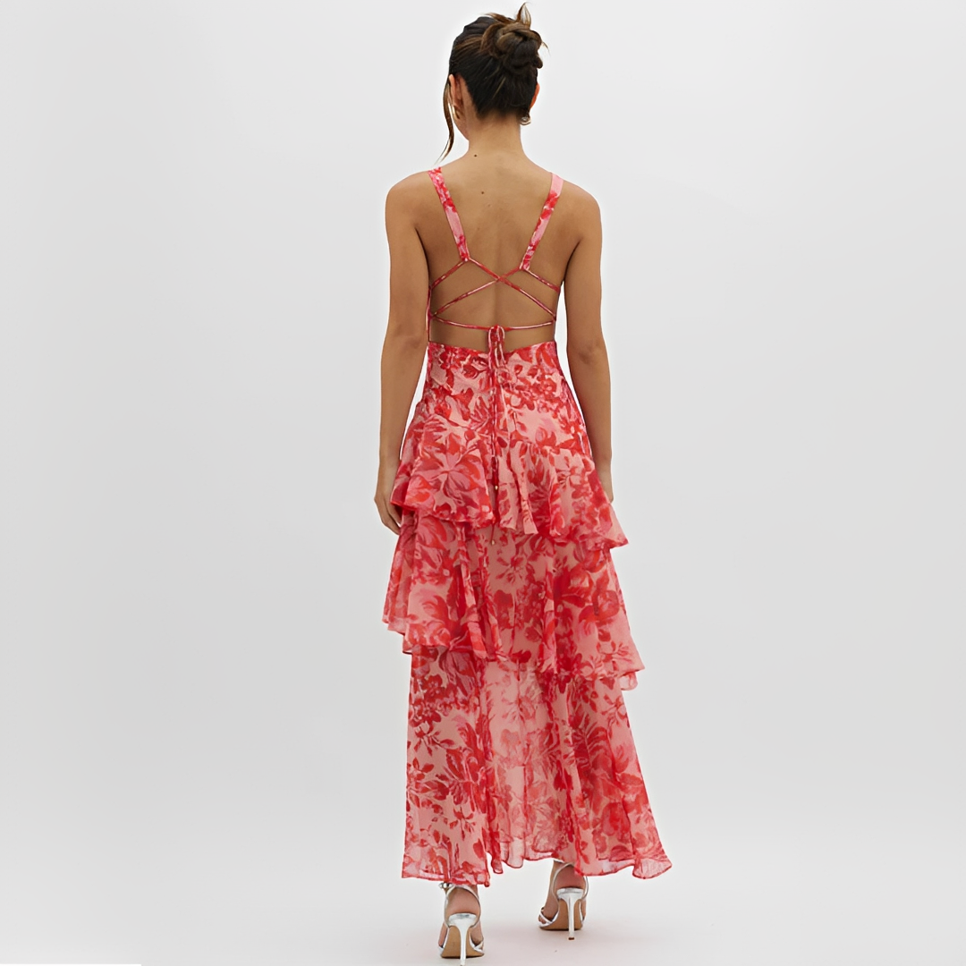 Faye - Stylish Loose Backless V-Neck Dress