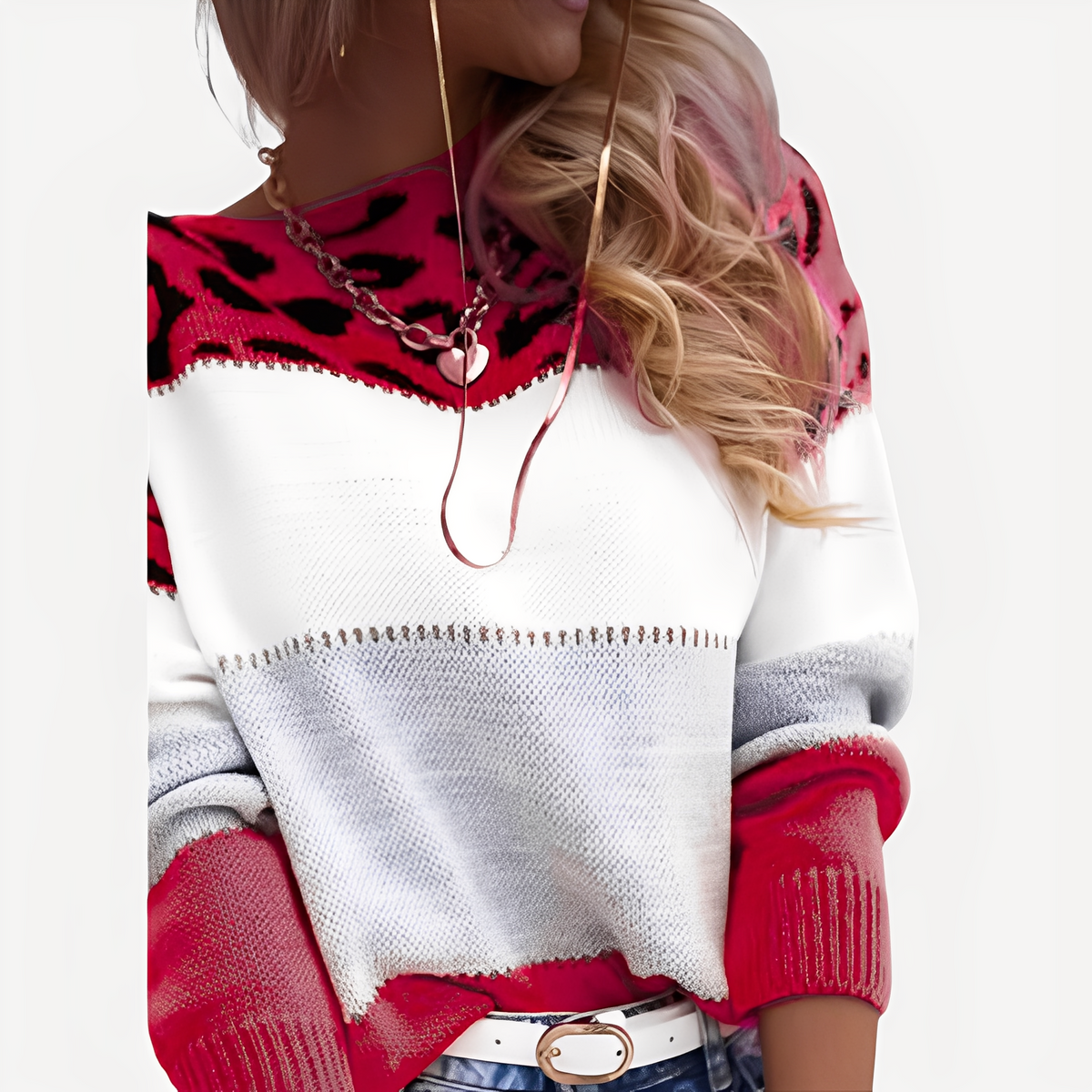 Anne - Trendy sweater with design