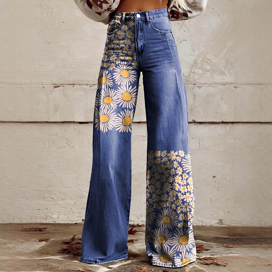 Shelley - Casual Wide Leg Printed Pants