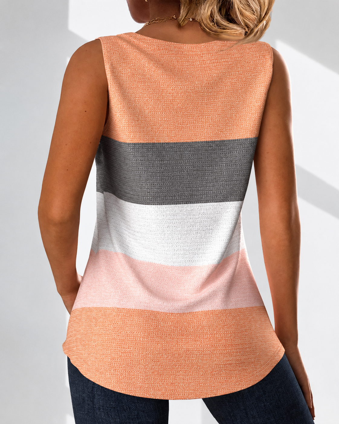 Panbela - Striped Pleated Blouses