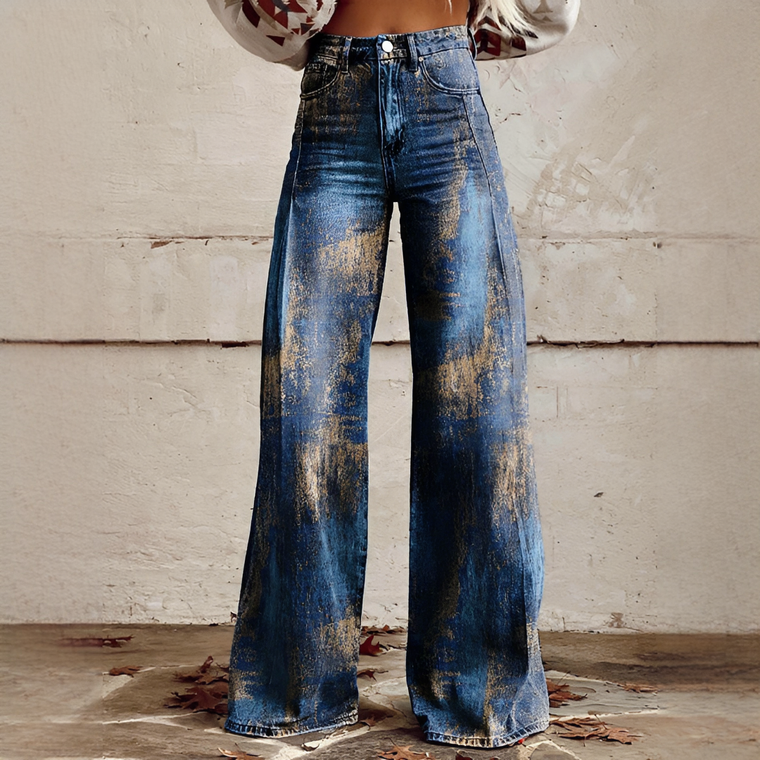 Shelley - Casual Wide Leg Printed Pants