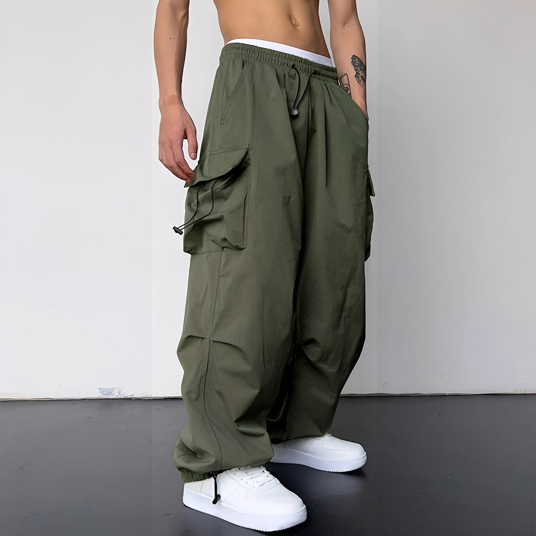 Kaleb - Trendy wide-leg cargo pants