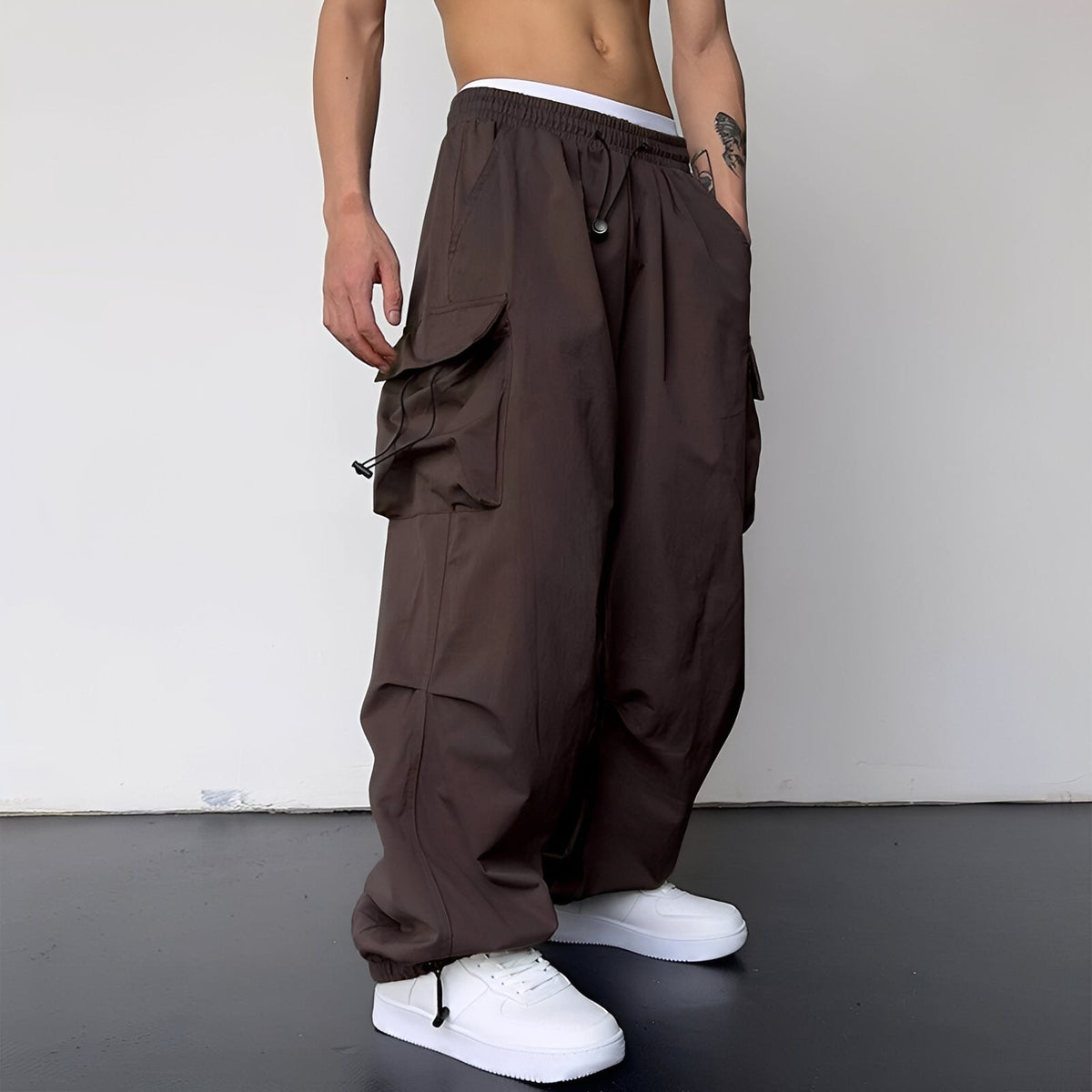 Kaleb - Trendy wide-leg cargo pants