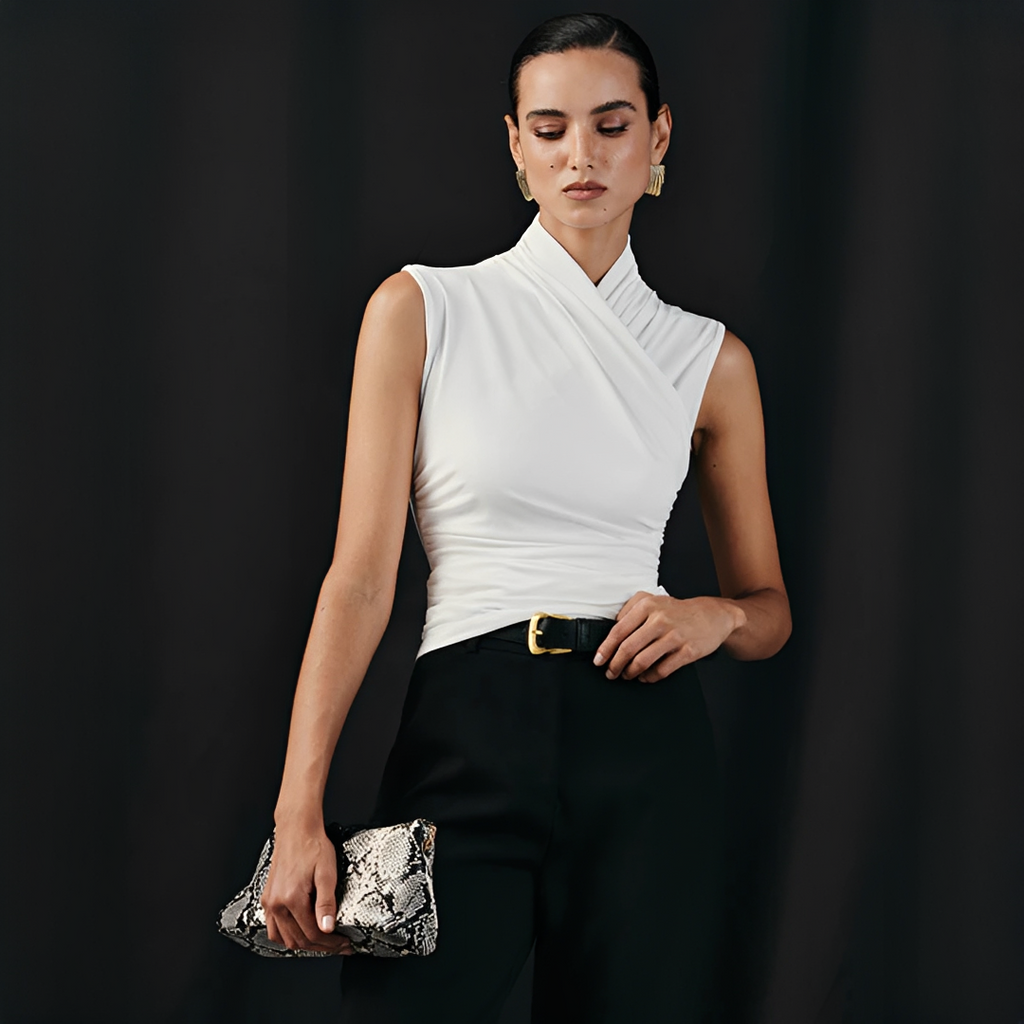Mireya - Trendy Cross Neck Top
