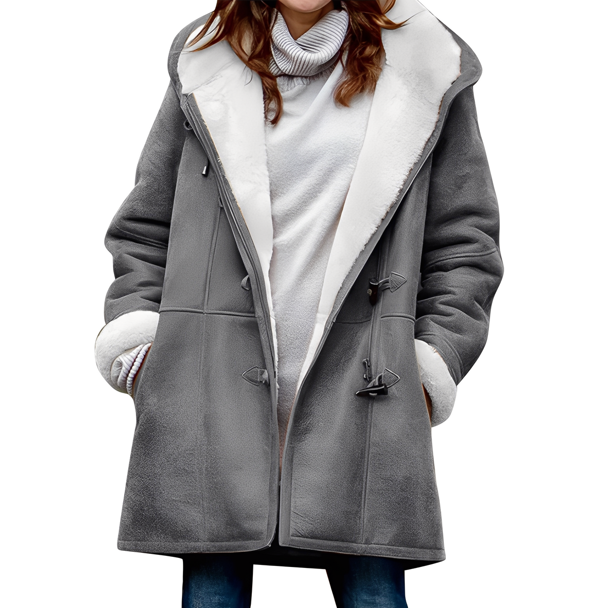 Madilyn - Casual, warm coat with hood