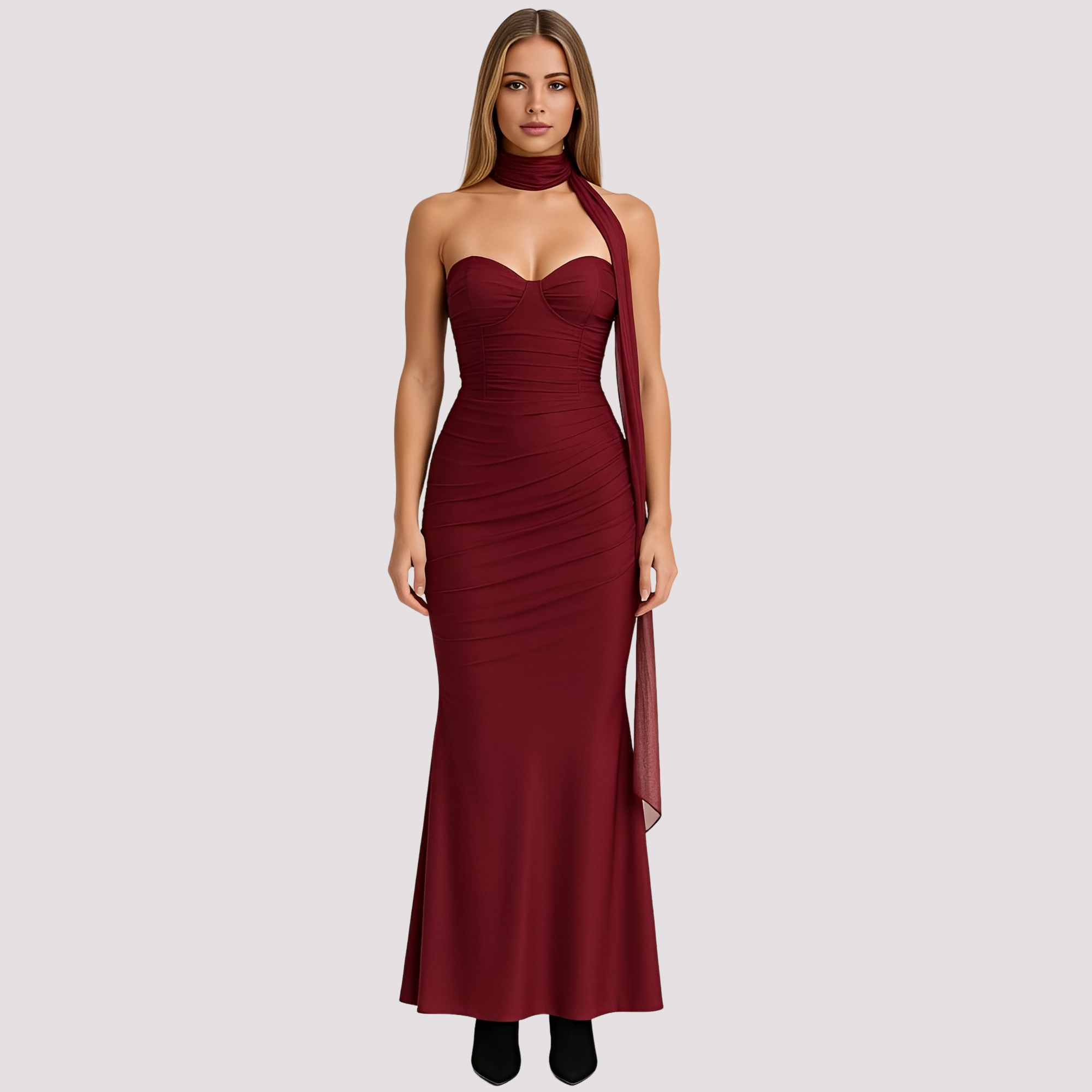 Antonia - Elegant Slim Fit Choker Dress