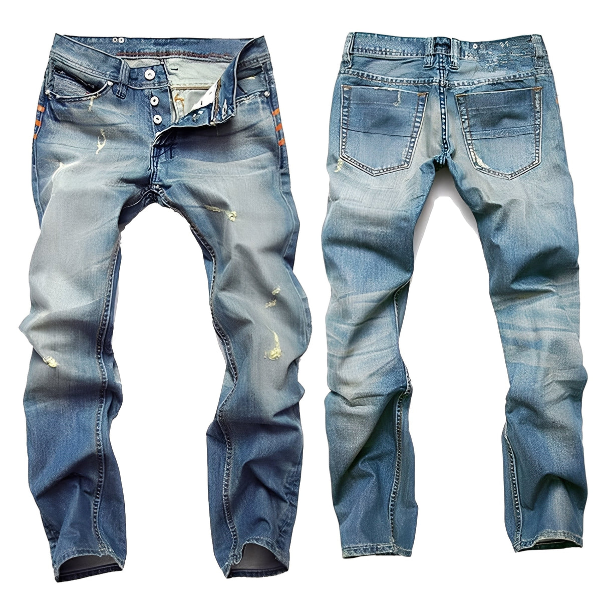 Kaleb - Classic jeans with a worn style