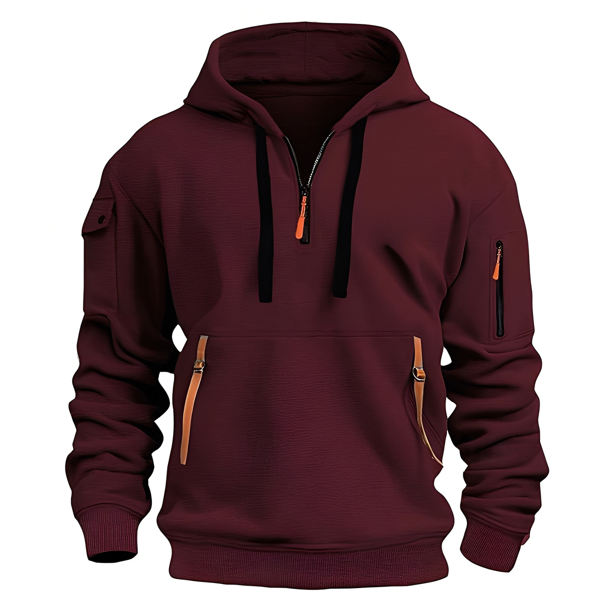 Paxton - Cozy hoodie jacket with half zip