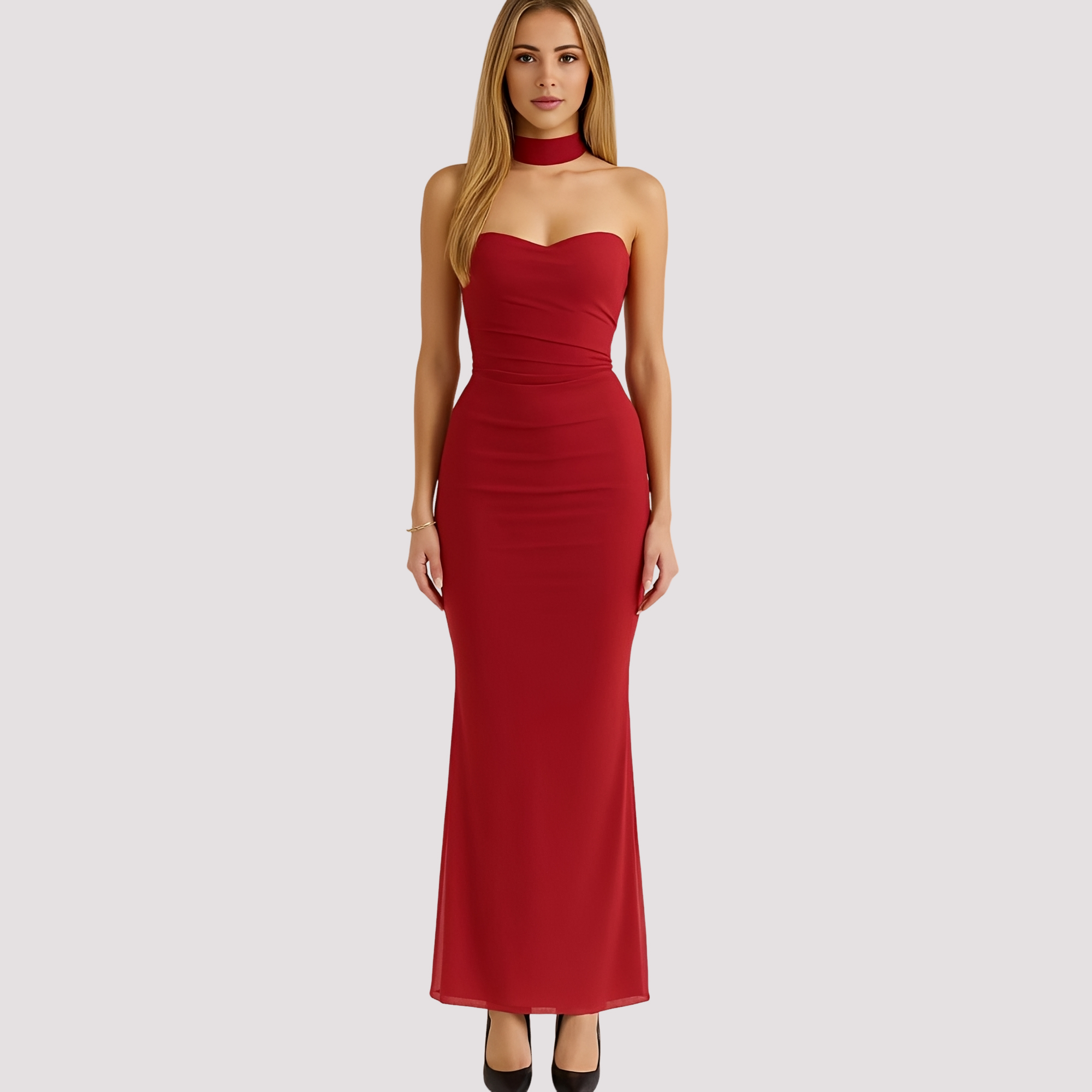 Antonia - Elegant Slim Fit Choker Dress