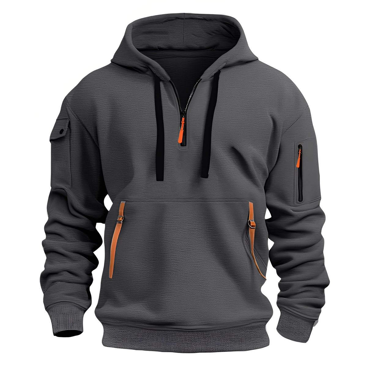 Paxton - Cozy hoodie jacket with half zip