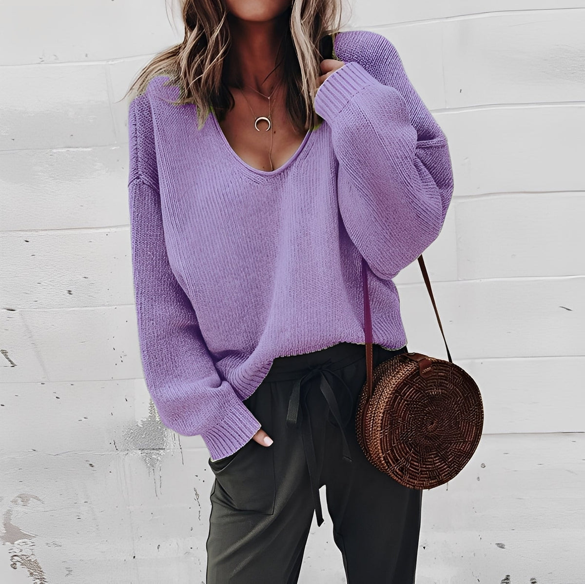 Ariella - Soft, warm top with V-neck