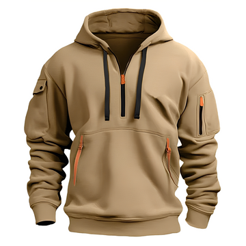 Paxton - Cozy hoodie jacket with half zip