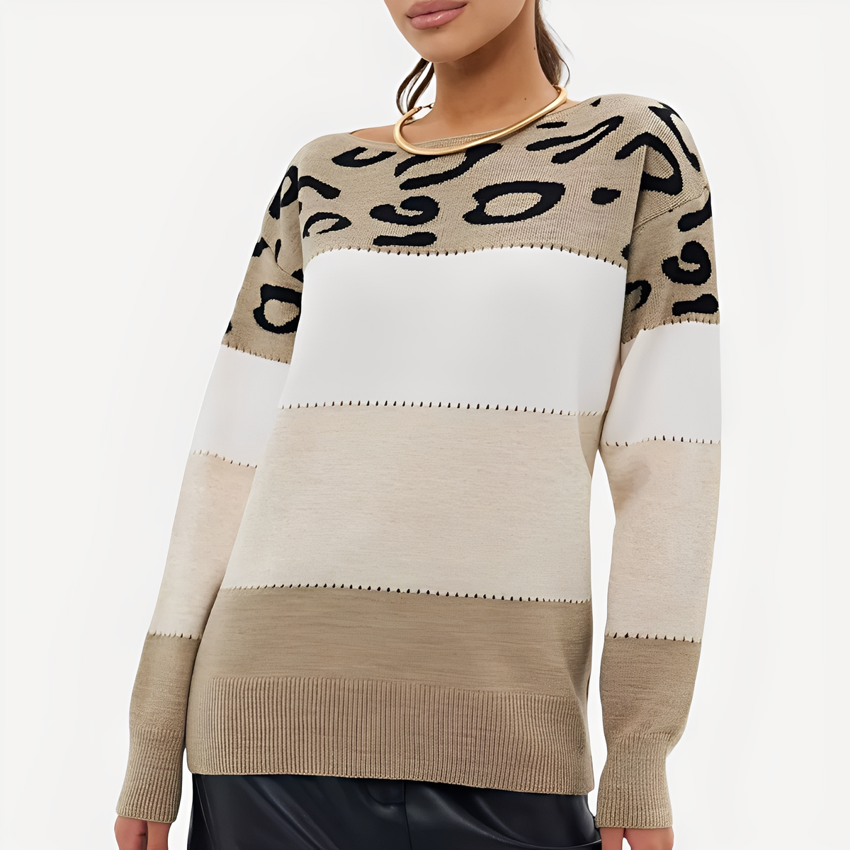 Anne - Trendy sweater with design