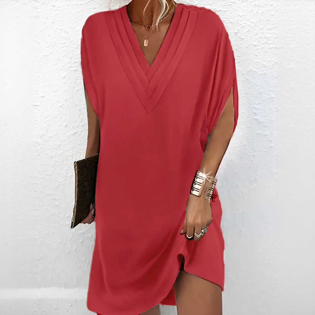 Jazlynn - Dress with Flowing Sleeves and Pleats