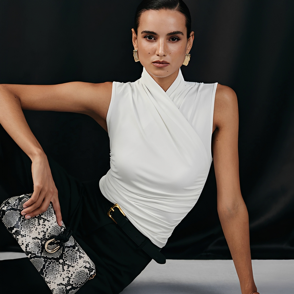 Mireya - Trendy Cross Neck Top