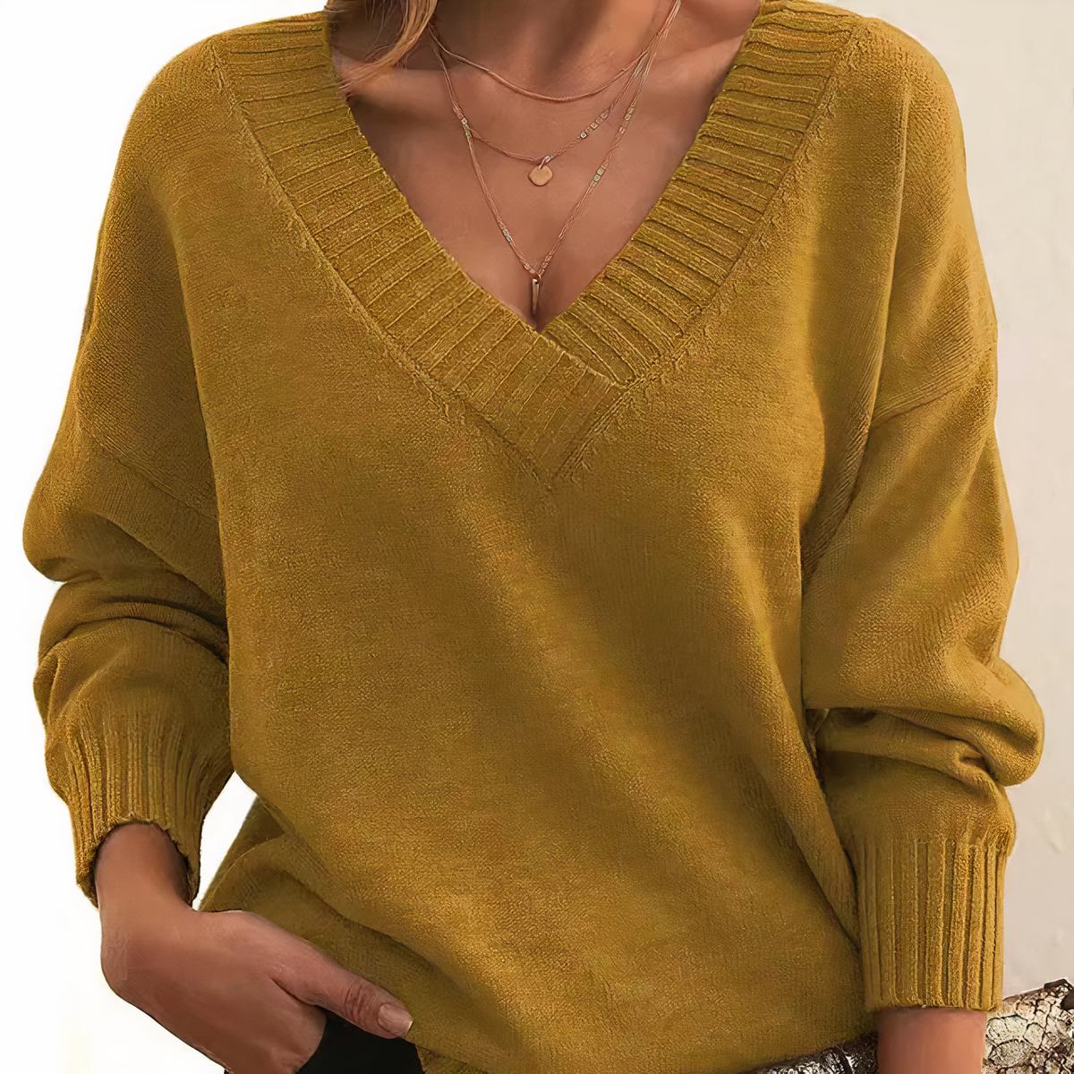 Autumn - Trendy and comfy V-neck sweater