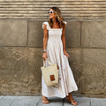Sarah  - Stylish Pleated Maxi Dress