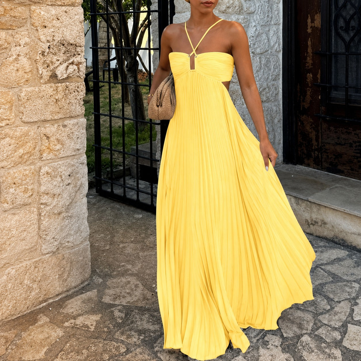 Inaya - Elegant Sling Maxi Dress