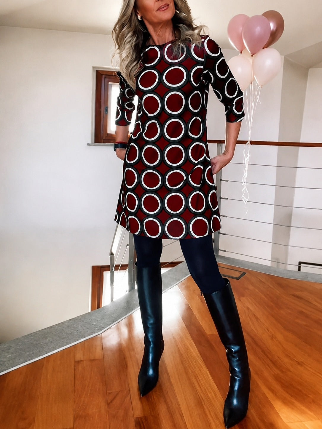 Daniela - Stylish Half Sleeves Dress