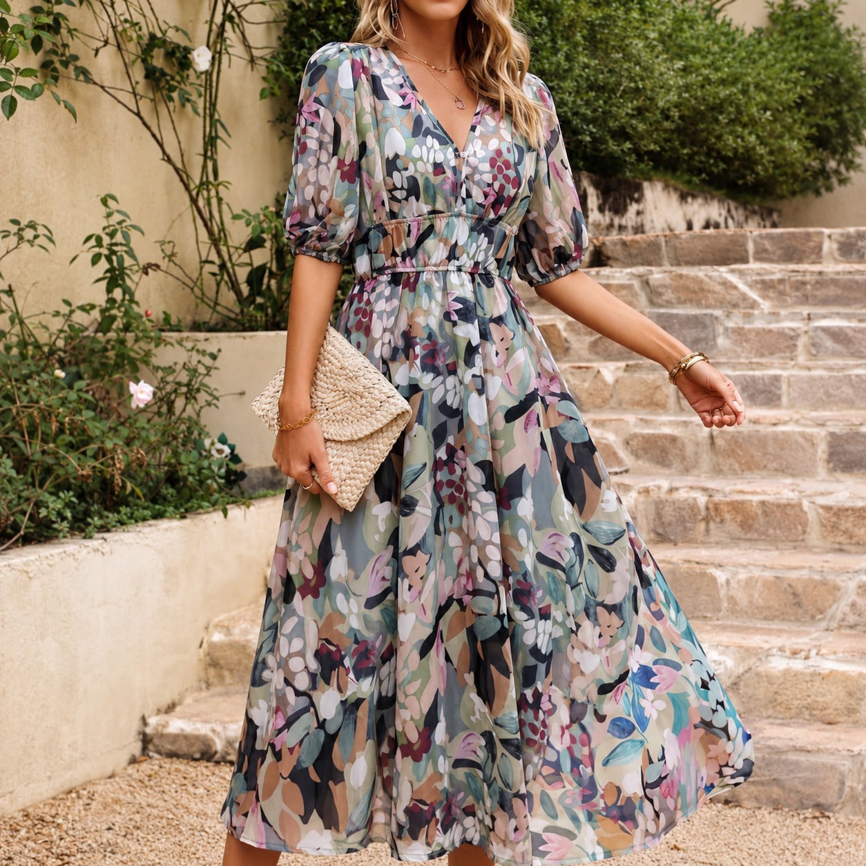 Doherty - Loose Floral Midi Dress