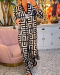 Valerie - Stylish Geometric Print Dress