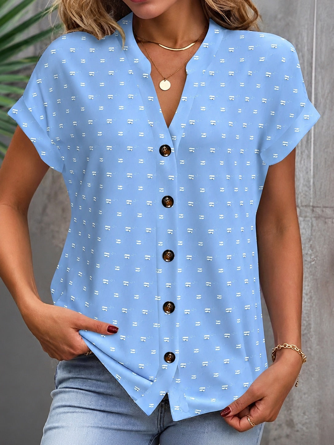 Cardena - Stylish Drop Shoulder Blouse
