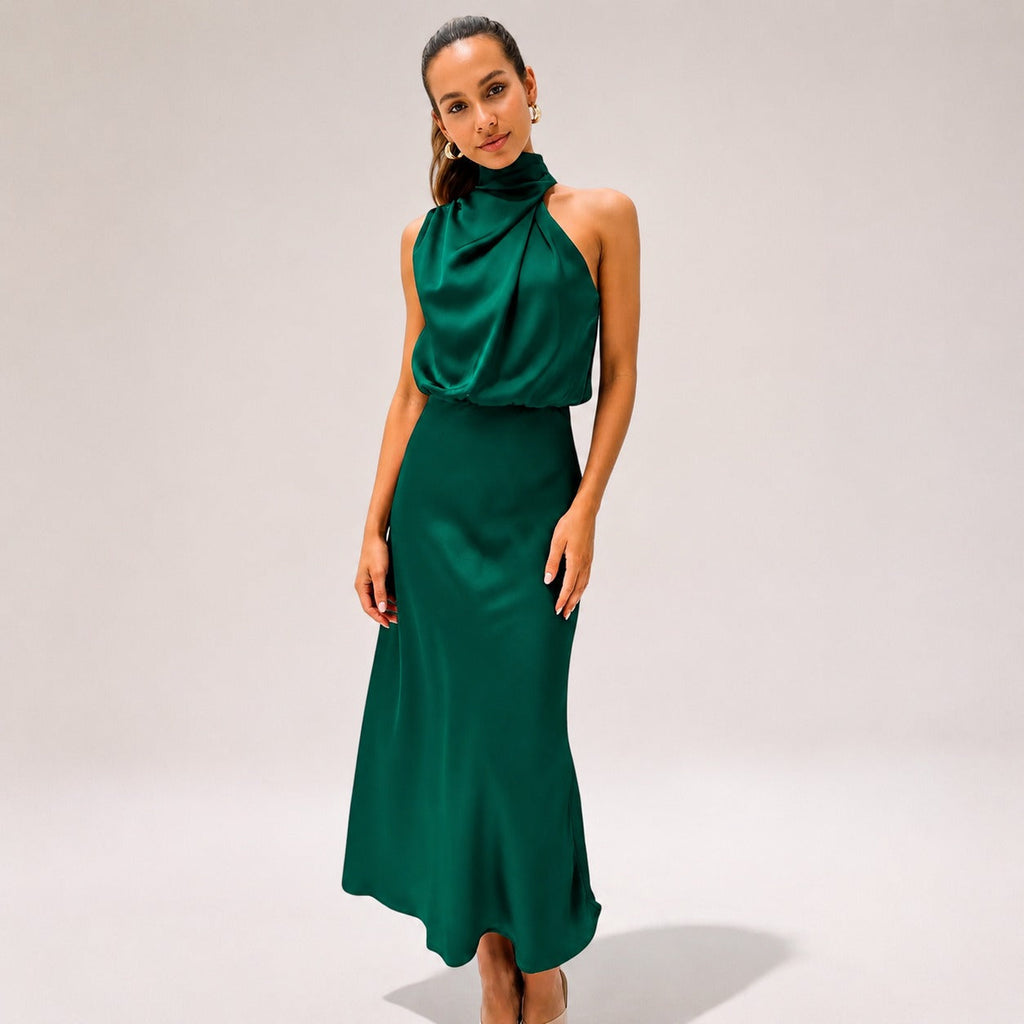 Lillie - Elegant Dress with Halter Neckline
