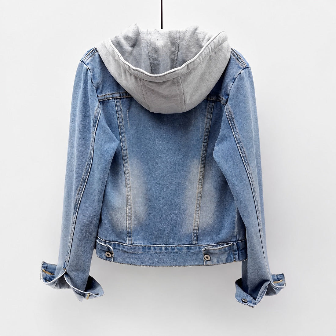 Adah - Long jacket with removable hood