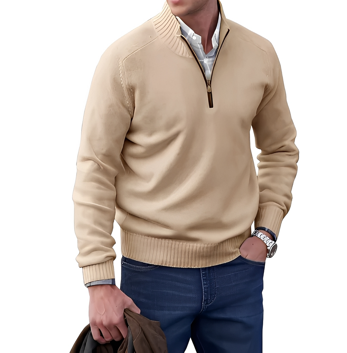 Gabriel - Cozy and comfortable sweater with zipper collar
