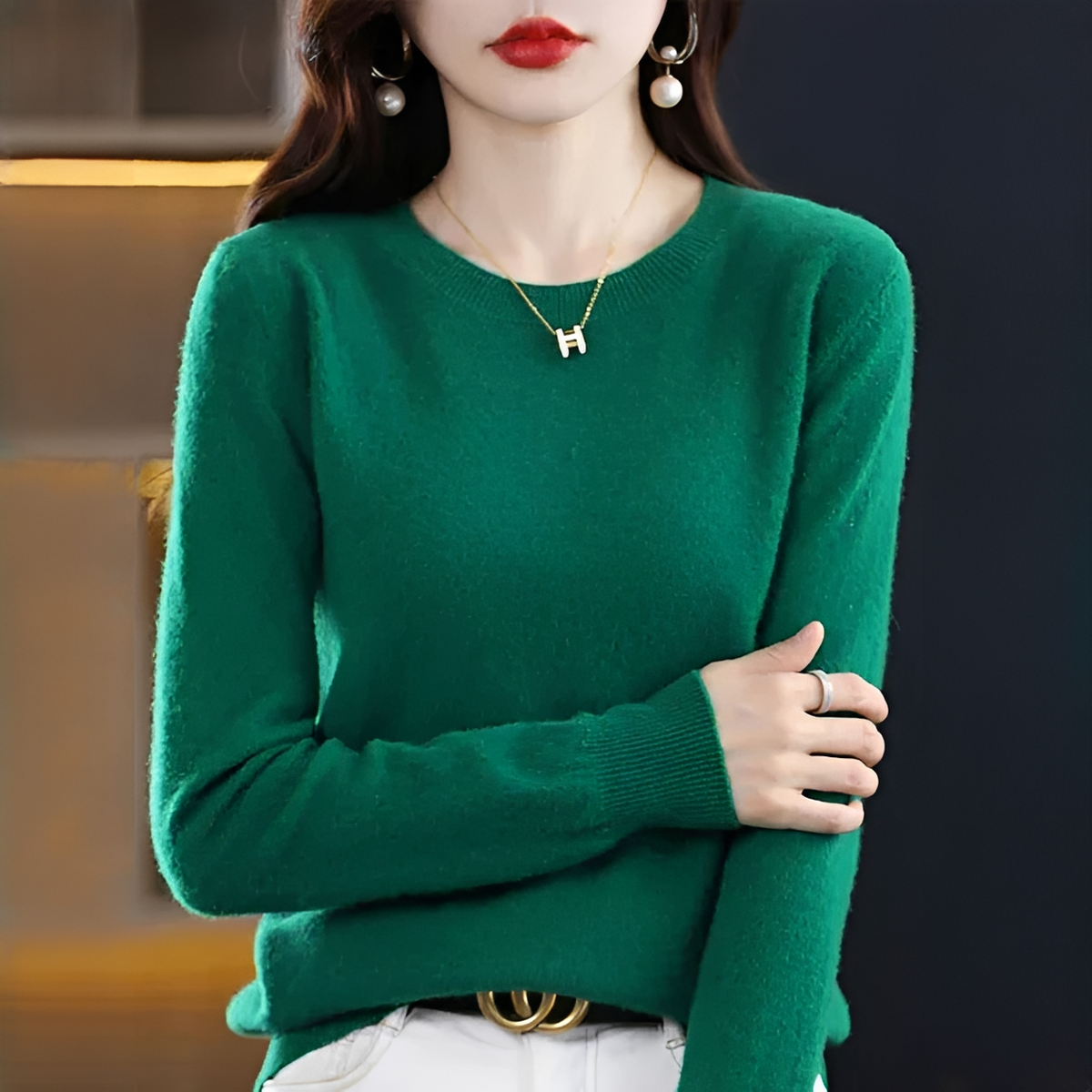 Shynna - Stylish and gentle round-neck sweater