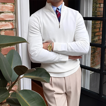 Sean - Cozy sweater with half zipper