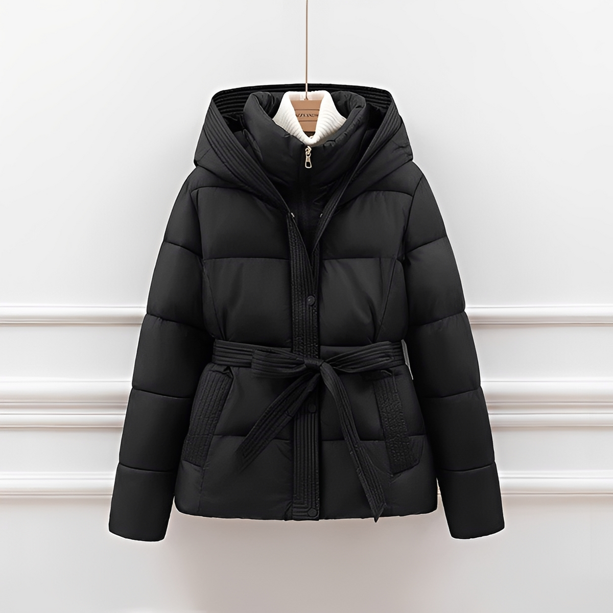 Jackalyn - Snug jacket with hood and belt