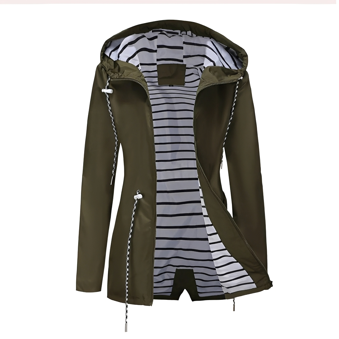 Nathalie - Elegant coat with hood