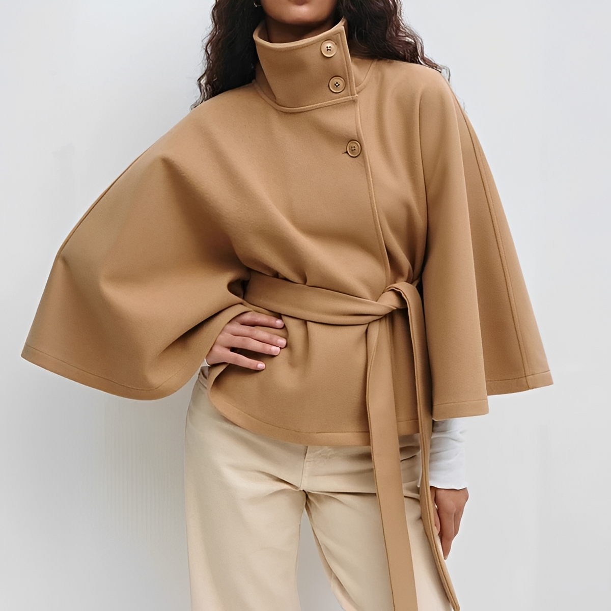Loraine - Chic and comfy coat with belt