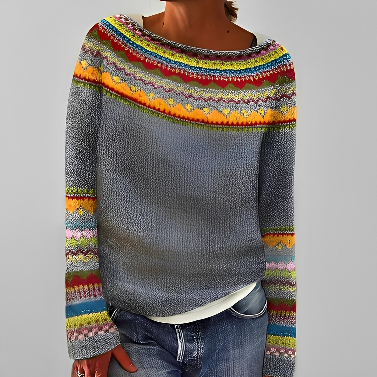 Liliane - Stylish sweater with crew neck